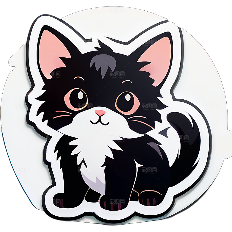 可爱小猫贴画分享
