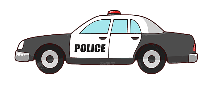 尊贵豪华汽车警车PNG素材