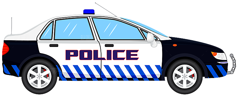尊贵豪华汽车警车PNG素材
