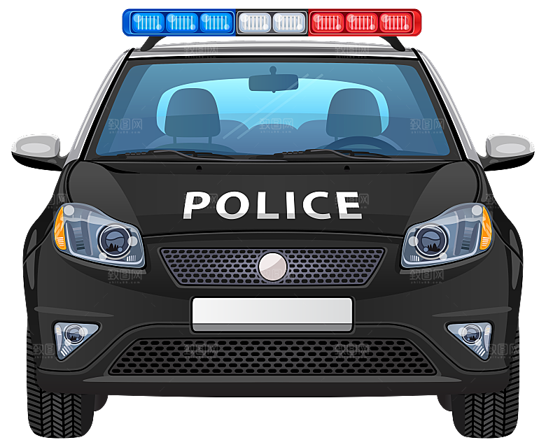 尊贵豪华汽车警车PNG素材