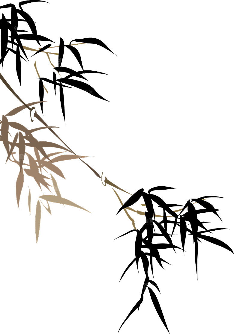 手绘梅花花枝png素材
