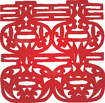 红色喜字素材元素png
