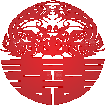 矢量剪纸窗花png素材