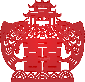 矢量剪纸窗花png素材