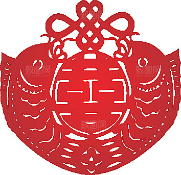 矢量剪纸窗花png素材