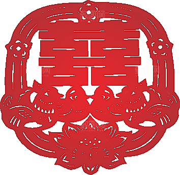 矢量剪纸窗花png素材