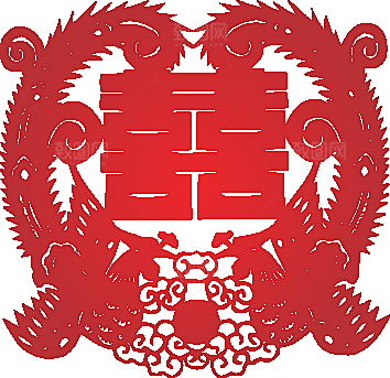 矢量剪纸窗花png素材