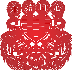 矢量剪纸窗花png素材