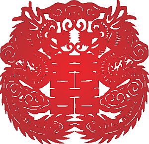矢量剪纸窗花png素材