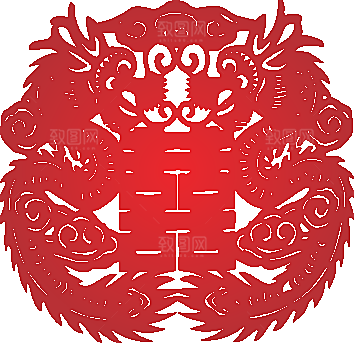 矢量剪纸窗花png素材