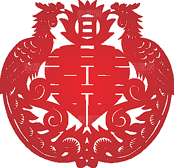 矢量剪纸窗花png素材