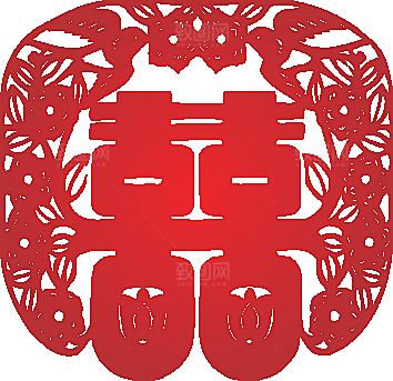 矢量剪纸窗花png素材