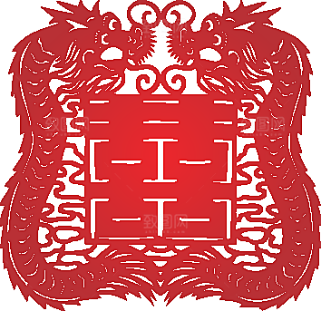 矢量剪纸窗花png素材