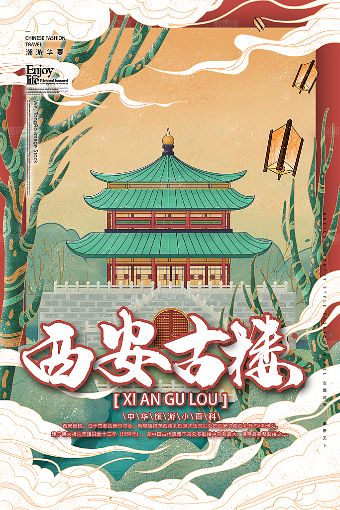 建筑城市地标旅游文化宣传海报