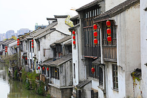 无锡古运河旁南长街风景