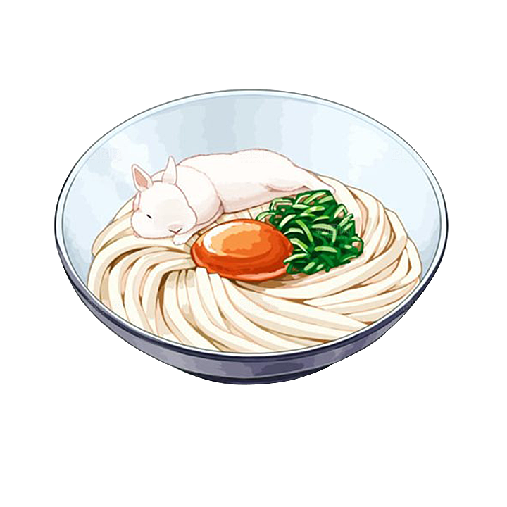 日式料理拉面面条寿司手绘汤面食物美食