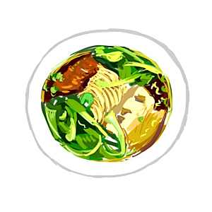 日式料理拉面面条寿司手绘汤面食物美食
