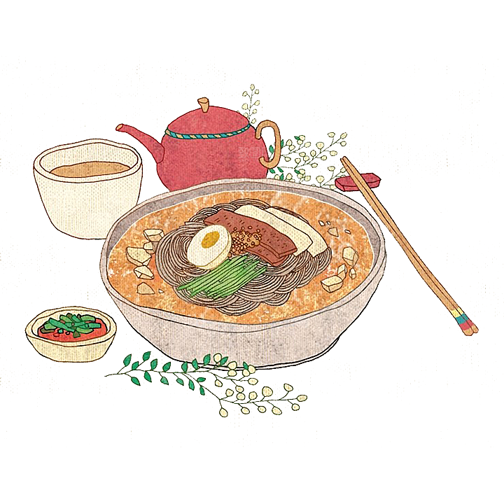 日式料理拉面面条寿司手绘汤面食物美食素材