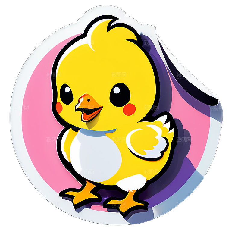 小鸡贴画的创作灵感与表现方式