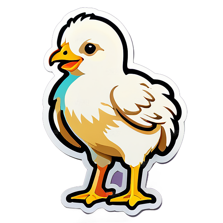 小鸡贴画的创作灵感与表现方式