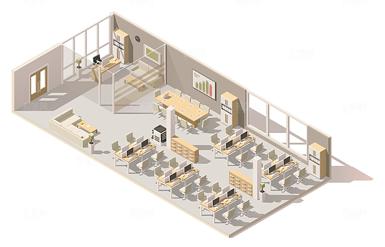 室内建筑3D场景设计