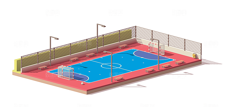 矢量工业建筑场景插画