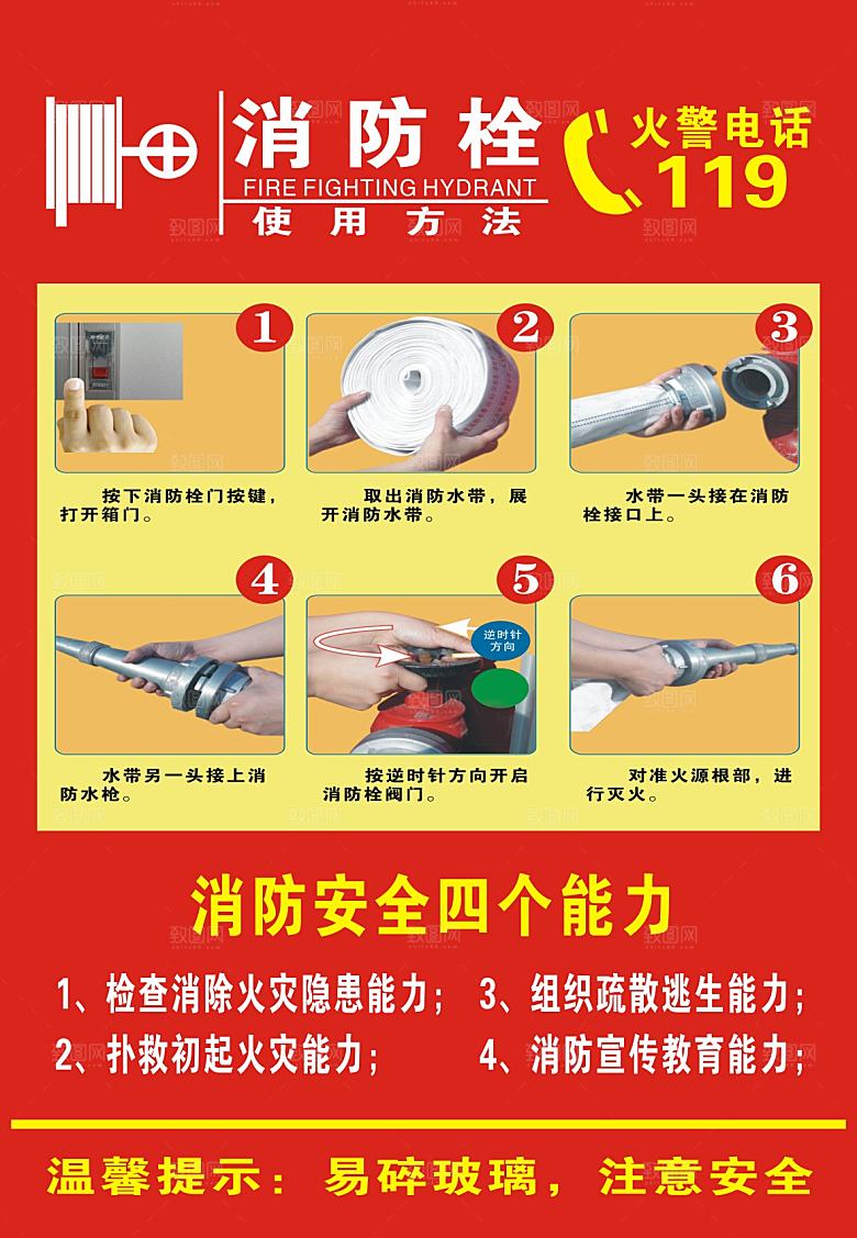 消防栓使用方 消防栓使 用 消防安全 消