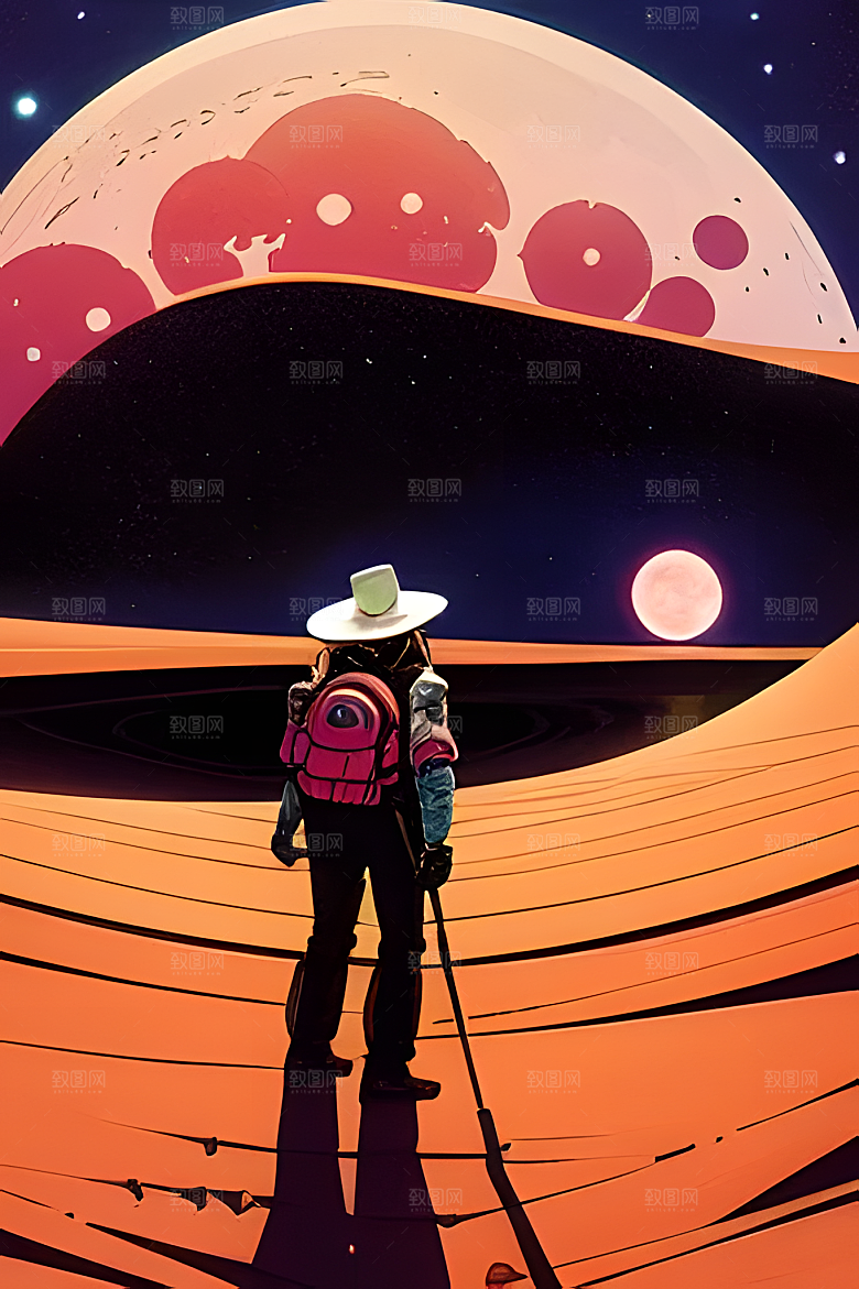 太空漫画创意图片素材
