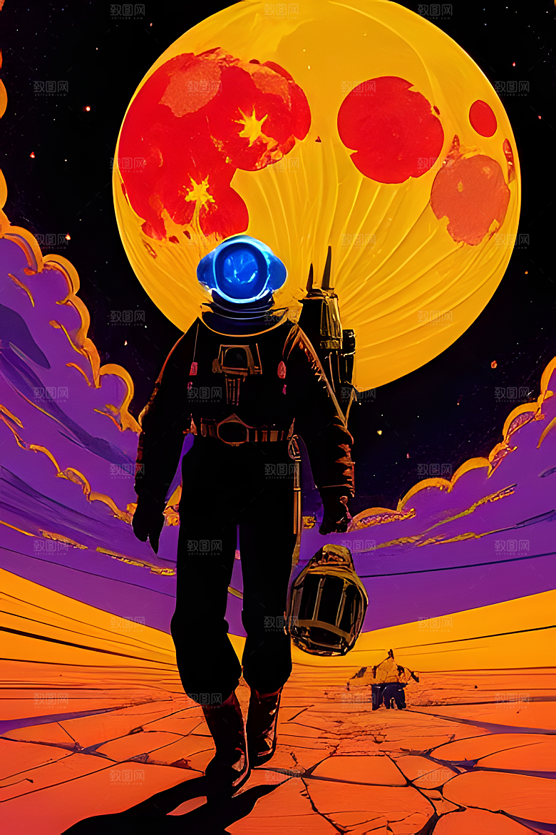 太空漫画创意图片素材
