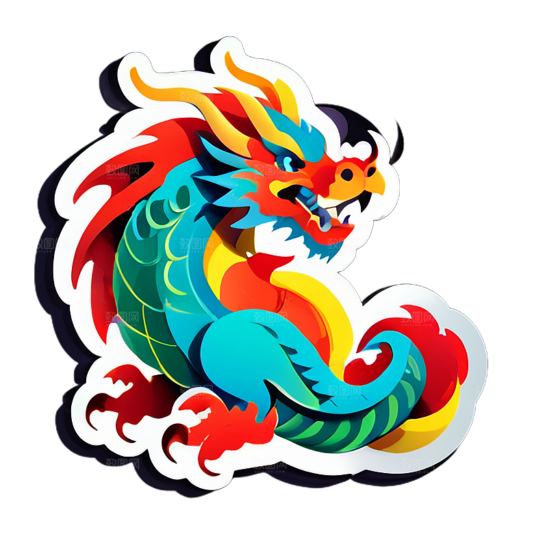 小龙贴画的艺术表达方式