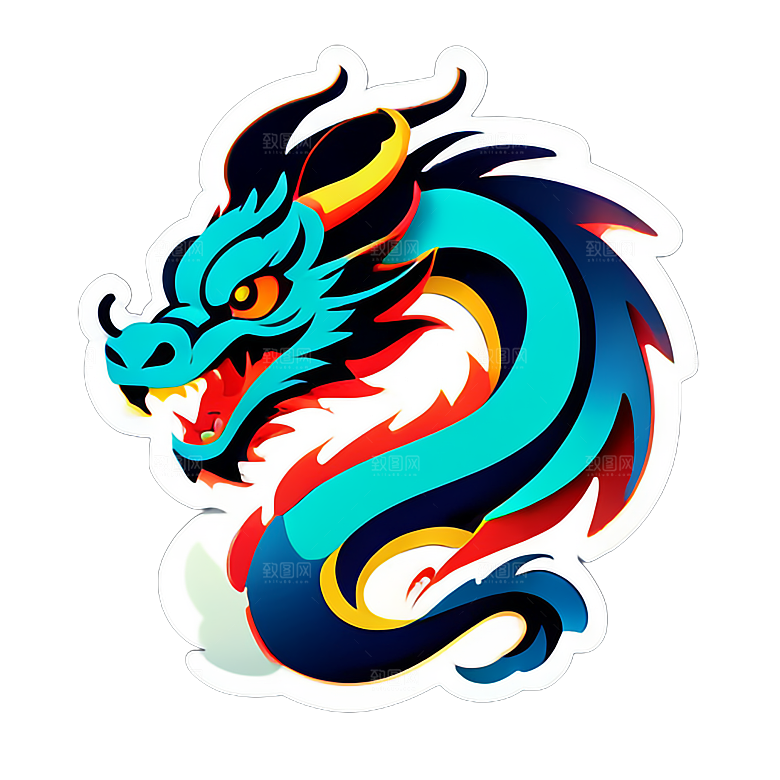 小龙贴画的艺术表达方式