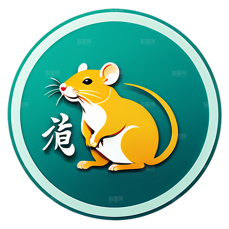老鼠贴画的创意设计