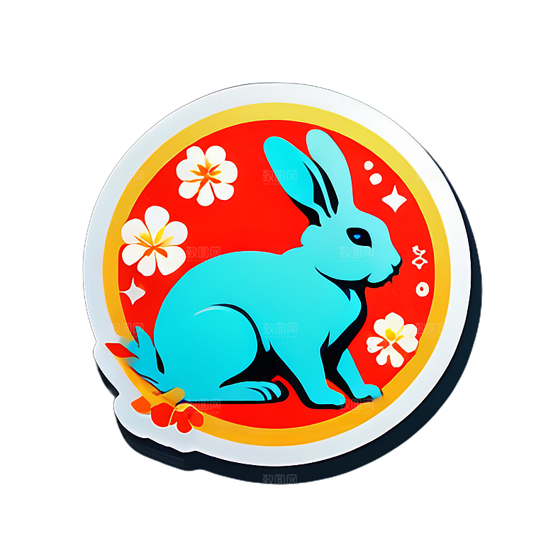 兔子贴画的创作灵感与表现方式