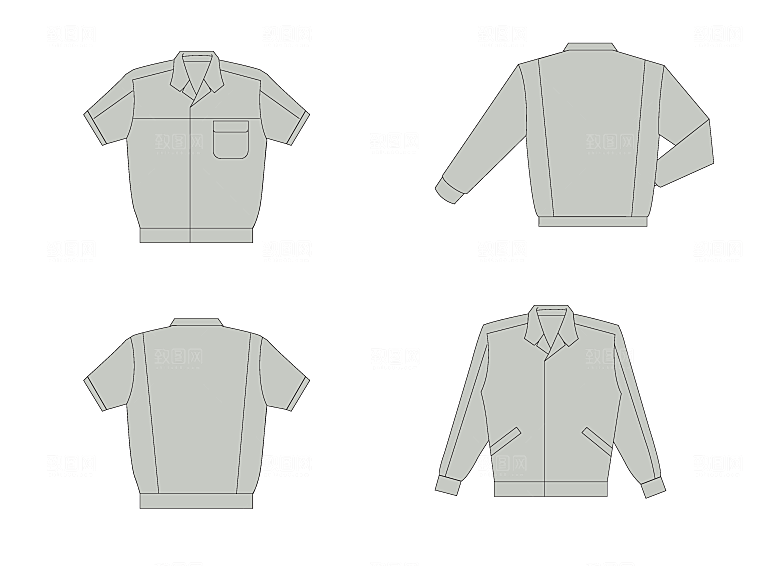 生产管理员服VI模板