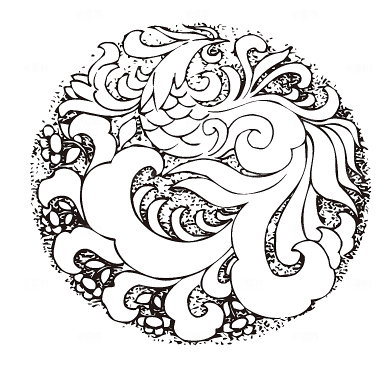 线条凤凰矢量素材