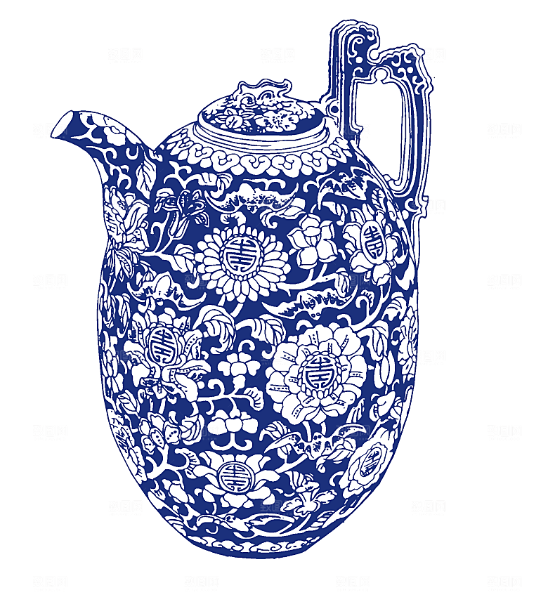 青花瓷背景摆件瓷器素材