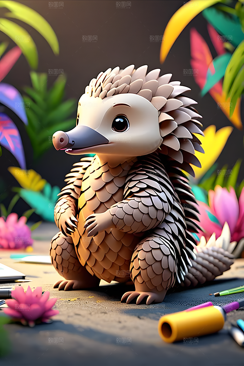 C4D风格动物图片