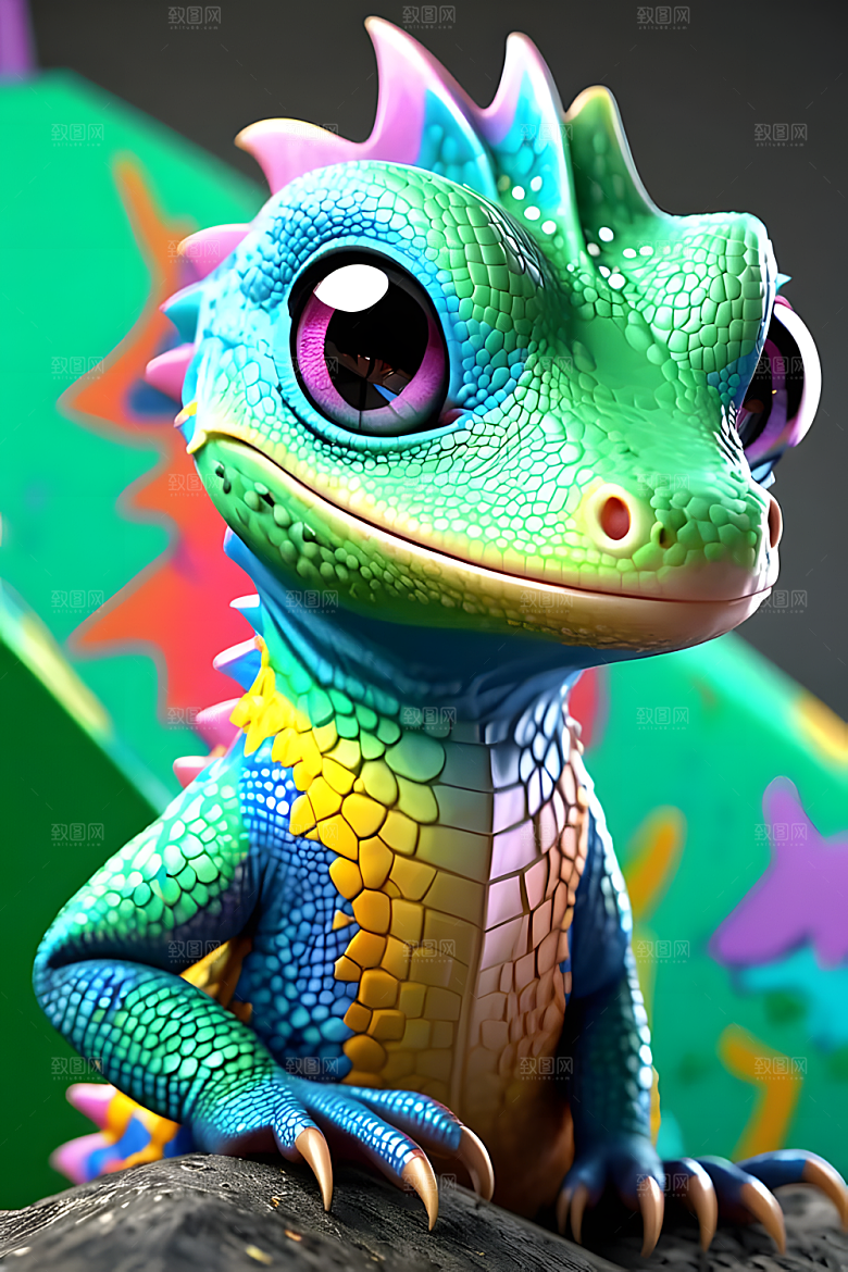 C4D风格动物图片