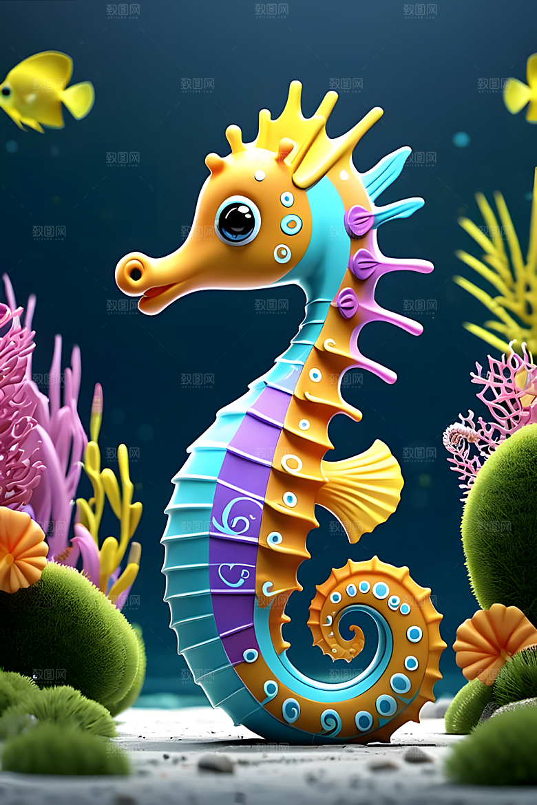 C4D风格动物图片素材