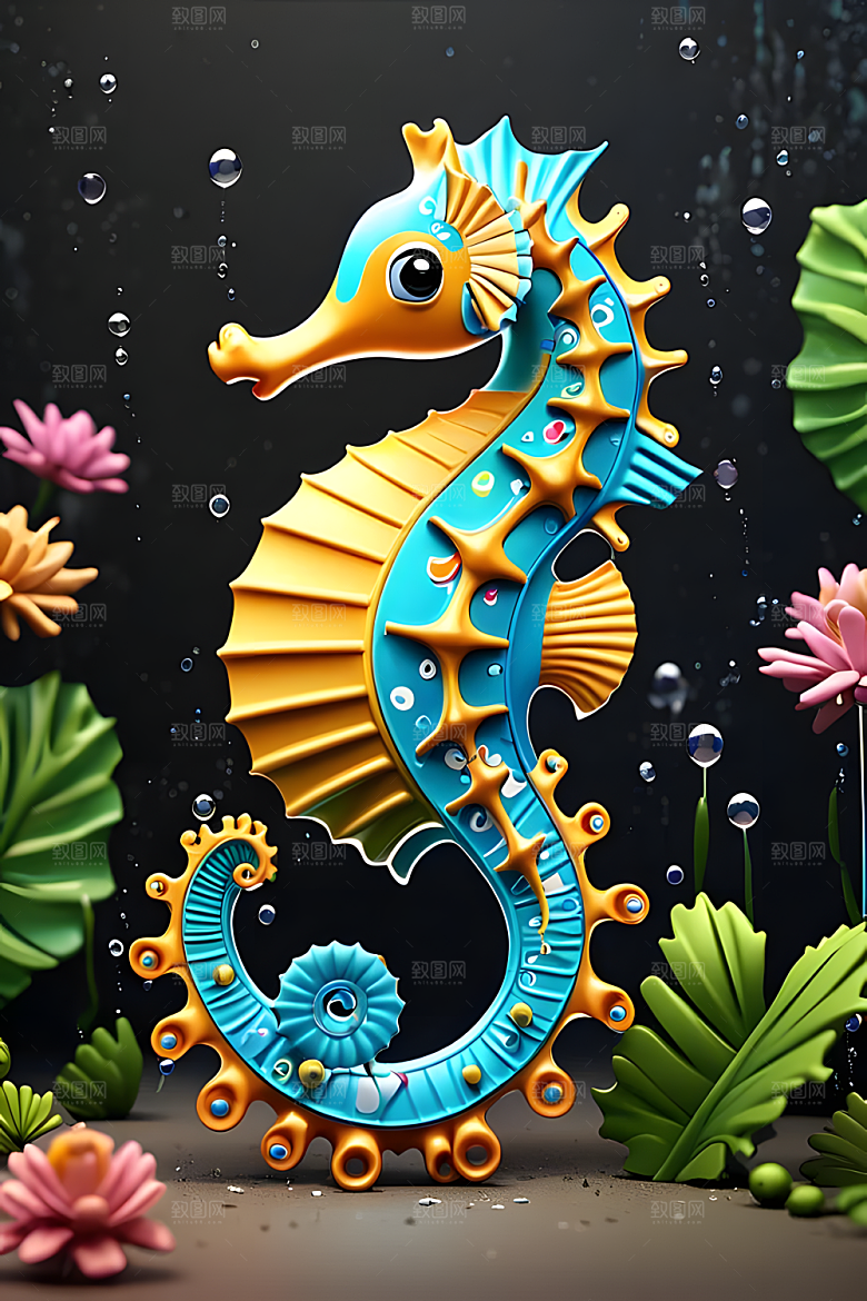 C4D风格动物图片