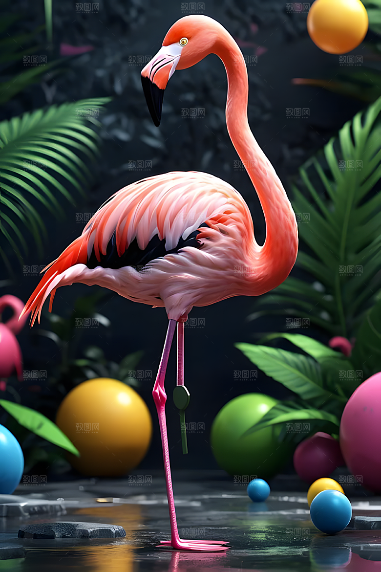 C4D风格动物图片