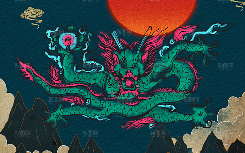 创意中国风手绘背景设计