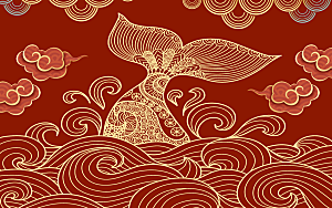 创意中国风手绘背景设计