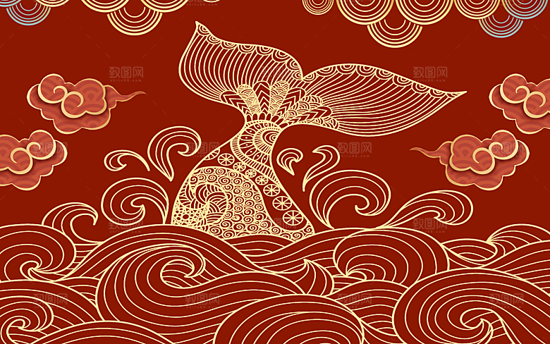 创意中国风手绘背景设计