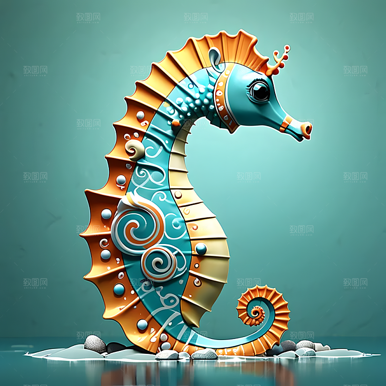 C4D风格动物图片