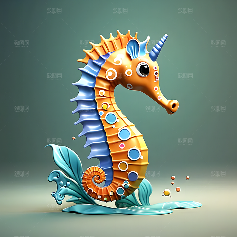 C4D风格动物图片