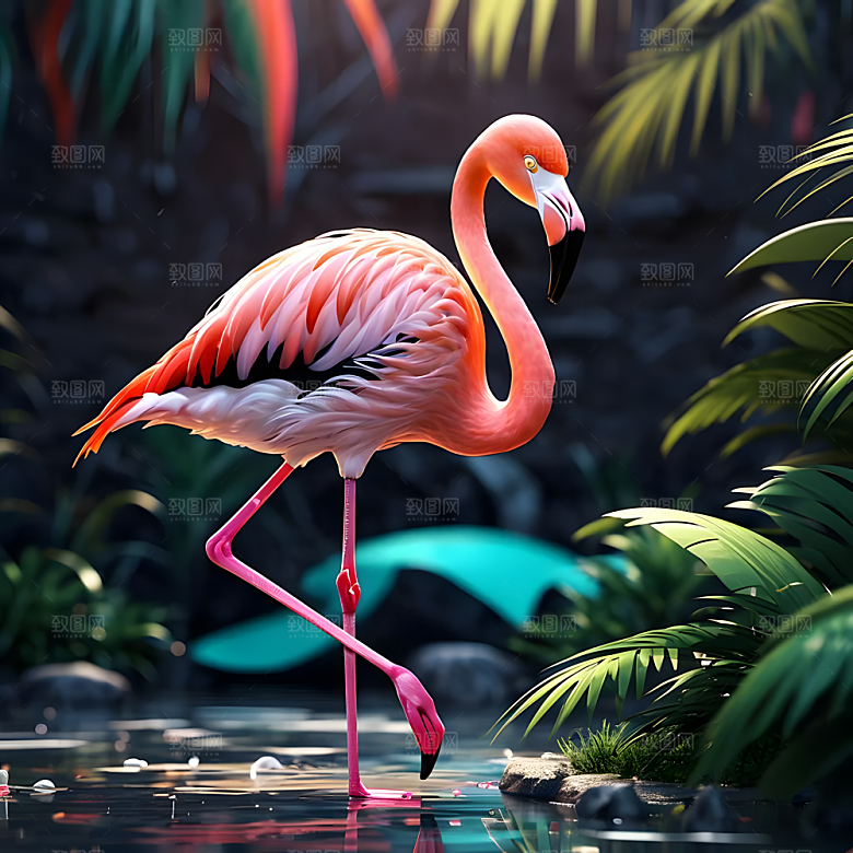 C4D风格动物图片