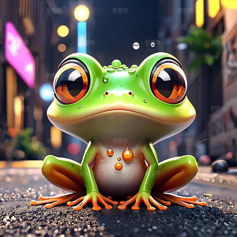 C4D风格动物图片素材