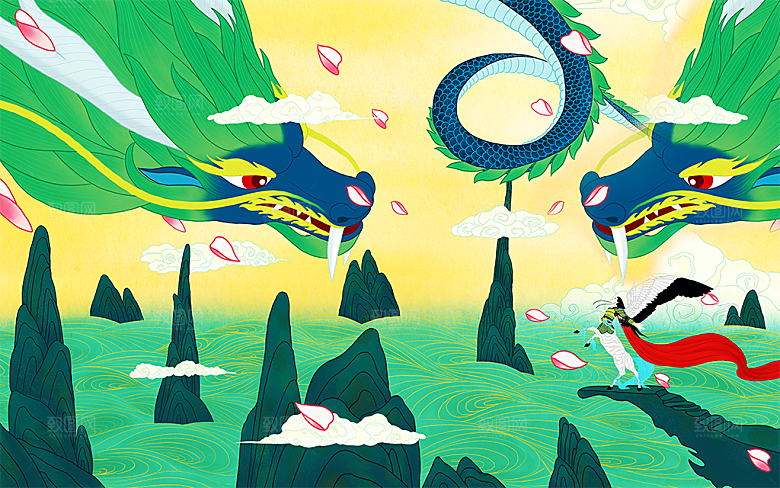创意手绘创意插画背景