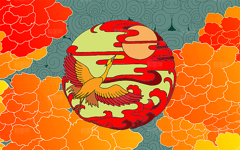 创意中国风手绘背景设计